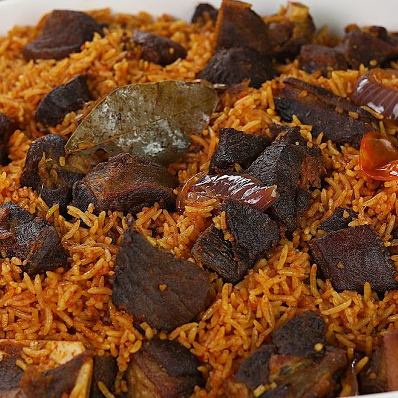 Smokey (Party) Jollof Rice with Assorted Meat